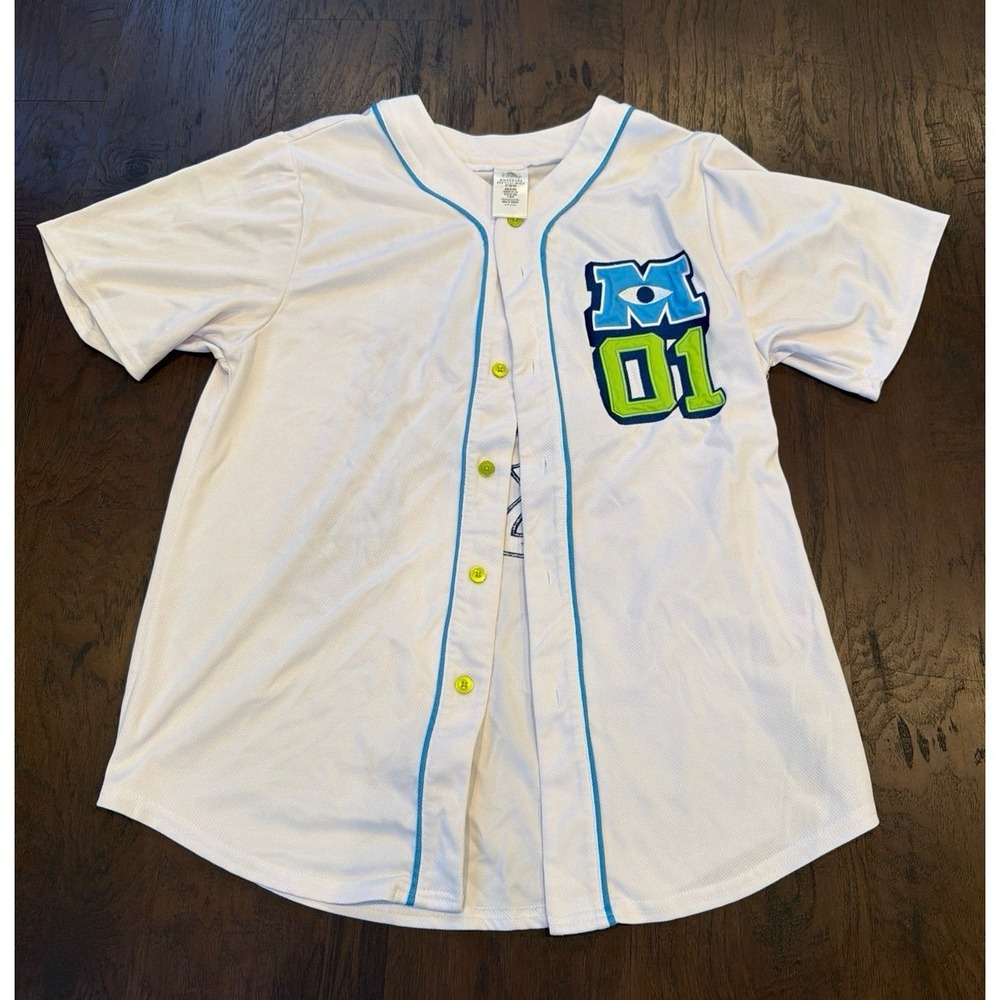 Disney Parks Monsters University MU 01 Baseball Jersey Button Front Adult Medium